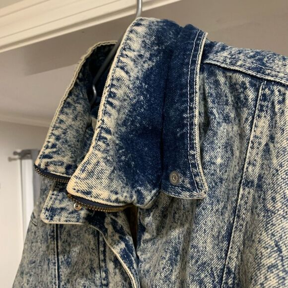 American signature vintage 80s acid wash denim bomber jacket size medium. - Picture 6 of 11